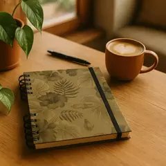 Cuaderno A5 Mate Oleo de Flores - comprar online