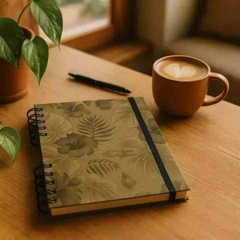 Cuaderno A5 Mate Oleo de Flores - comprar online