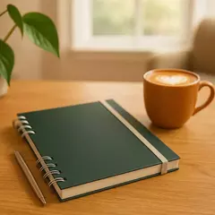 Cuaderno A5 Mate Verde Liso - comprar online