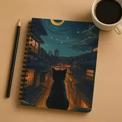 Cuaderno A5 Luna y bigotes - comprar online