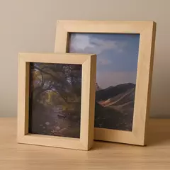 Cuadro de Madera Natural 21,5Cm x 26,5Cm Marco Ancho en internet