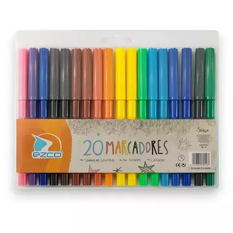 Marcadores Escolares Ezco al Agua x20 - comprar online