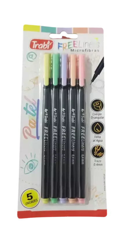 Microfibras Trabi Pastel Free Liners x5 - comprar online