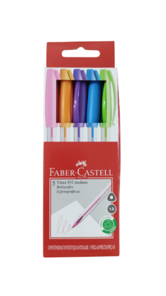 Bolígrafos Trilux Faber Castell x5