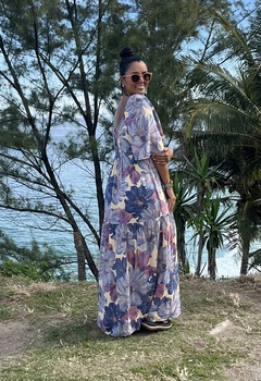 Vestido manga floral