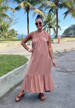 Vestido liso ombro só - Estilo Livree