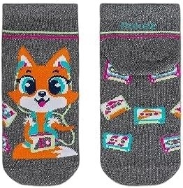Meia Soquete Cinza Raposa Puket