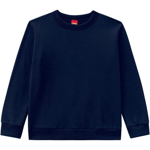 Casaco Infantil Moletom Peluciado Azul Marinho Kyly