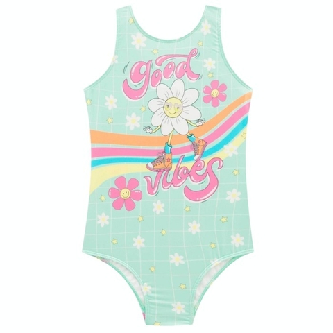 Maiô Regata Verão Menina Infantil Kukiê Flores 66714