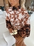 Chemise estampa arabesco com cinto na internet