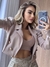 Blazer cropped com botões metalizados - comprar online