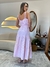 Vestido Liz - vestido longo listrado rosa claro - comprar online