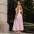Vestido Liz - vestido longo listrado rosa claro na internet