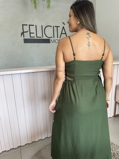 Vestido Midi Lace UP Lateral - Felicitá Modas