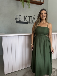 Vestido Midi Lace UP Lateral