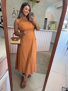 Vestido Midi Lace UP Lateral - loja online
