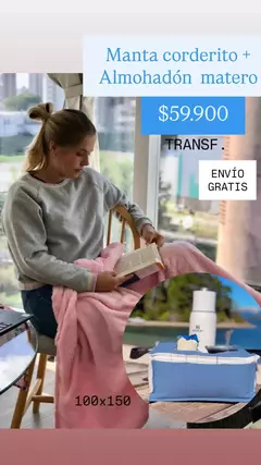 MANTA CORDERITO + ALMOHADÓN MATERO - comprar online
