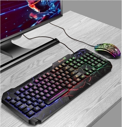 Teclado e Mouse com luz LED para jogos profissional - comprar online