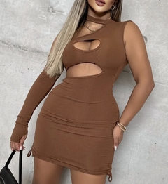 vestido belle marrom - comprar online