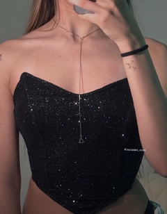 corset de brilho preto