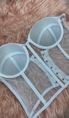 corset shine branco