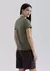 Blusa Básica Feminina Manga Curta Slim - Verde - comprar online