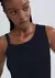 Regata Feminina Assimétrica Em Ribana - Preto - comprar online