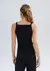 Regata Feminina Decote Reto Em Ribana - Preto - comprar online
