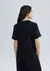 Blusa Básica Feminina Manga Curta Com Dobra - Preto na internet