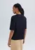 Blusa Feminina Manga Curta Em Malha Interlock - Preto na internet