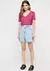 Blusa Alongada Decote V Em Viscose - Rosa - comprar online