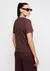 Camiseta Decote Redondo Reta Em Algodão Estampada - Burgundy na internet