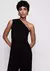 Macacão Ombro Único Em Viscose - Preto - comprar online