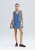 Shorts Saia Jeans Cargo Cintura Média - Azul