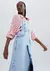Salopete Jeans Longa Com Fenda - Azul - comprar online