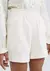 Shorts Feminino Cintura Alta Com Linho - Creme - comprar online