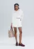 Shorts Saia Feminino Cargo Em Sarja - Off white
