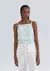 Regata Feminina Estampada Halter Neck - Verde