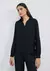Camisa Básica Feminina Manga Longa Em Viscose - Preto