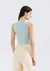 Colete Cropped Feminino Em Tricô Leve - azul na internet