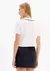 Blusa T-shirt Cropped Manga Curta Gola Polo na internet