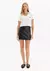 Blusa T-shirt Cropped Manga Curta Gola Polo - Keylla Closet