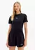 Blusa T-shirt Baby Look Manga Curta Enfeite Frontal