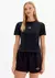 Blusa T-shirt Baby Look Manga Curta Enfeite Frontal na internet