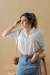 Camisa Feminina Em Tricoline - Branca