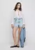 Shorts Jeans Reto Cintura Alta - Azul