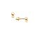 Brinco Bolinha com Pedra de Zircônia - Ouro 18K