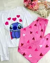 Pijama Inverno Stitch Coração