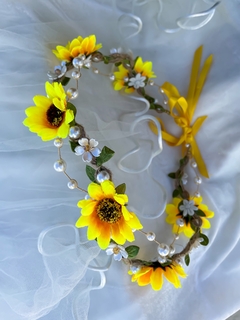 Grinalda Girassóis - Acessórios de Luxo para Noivas | Grinaldas, Tiaras e Mais - Tortolys