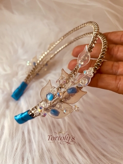 Tiara dupla Grécia (Azul e prata)